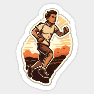 Marathon Runner Sticker